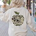 Apple Hearts Teacher Camouflage Clothing School Camo Apple For Men Women Girls Kids Women's Sweatshirt Back Print Sand