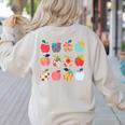 Art Apples Back To School For Teacher Student Women's Sweatshirt Back Print Sand Art Apples Back To School For Teacher Student Women's Sweatshirt Back Print Sand