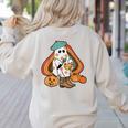 Art Teacher Painting Brushes Retro Pumpkin Ghost Artist Women's Sweatshirt Back Print Sand Art Teacher Painting Brushes Retro Pumpkin Ghost Artist Women's Sweatshirt Back Print Sand