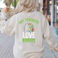 Art Teachers Love Brains Shirt Halloween Zombie Teaching Tee Men Women Kids Women's Sweatshirt Back Print Sand