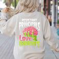 Assistant Principals Love Brains Zombie Teacher Halloween Women's Sweatshirt Back Print Sand
