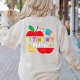 Attendance Matters Teacher Apple For Back To School Women's Sweatshirt Back Print Sand Attendance Matters Teacher Apple For Back To School Women's Sweatshirt Back Print Sand