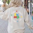 Autism Awareness Teacher Shirt Teach Accept Understand Love Women's Sweatshirt Back Print Sand