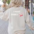 I Make Babies Cry Float Funny Swimming Coach Teacher Gift Women's Sweatshirt Back Print Sand I Make Babies Cry Float Funny Swimming Coach Teacher Gift Women's Sweatshirt Back Print Sand