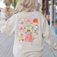 Back To School Coquette Teacher Women Girl Kindergarten PreK Women's Sweatshirt Back Print Sand Back To School Coquette Teacher Women Girl Kindergarten PreK Women's Sweatshirt Back Print Sand