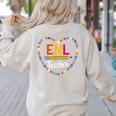 Back To School Tee ENL Teacher English New Language Squad Women's Sweatshirt Back Print Sand Back To School Tee ENL Teacher English New Language Squad Women's Sweatshirt Back Print Sand