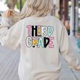 Back To School Third Grade Teacher First Day Of 3rd Grade Women's Sweatshirt Back Print Sand