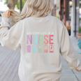 Battery Life Of A Nurse School Teacher Appreciation Women's Sweatshirt Back Print Sand Battery Life Of A Nurse School Teacher Appreciation Women's Sweatshirt Back Print Sand