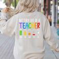 Battery Life Of A Teacher School Teacher Appreciation Women's Sweatshirt Back Print Sand Battery Life Of A Teacher School Teacher Appreciation Women's Sweatshirt Back Print Sand