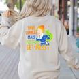 Beauty Teacher Take Chances Make Mistakes Get Messy Women's Sweatshirt Back Print Sand Beauty Teacher Take Chances Make Mistakes Get Messy Women's Sweatshirt Back Print Sand