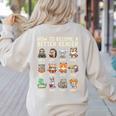 How To Become A Better Reader Animals Reading Teacher Women's Sweatshirt Back Print Sand