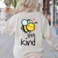 Bee Kind Bumble Bee Anti Bullying Teacher Kindness Matters Women's Sweatshirt Back Print Sand Bee Kind Bumble Bee Anti Bullying Teacher Kindness Matters Women's Sweatshirt Back Print Sand