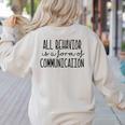 All Behavior Is A Form Of Communication SPED Teacher Autism Men Women Women's Sweatshirt Back Print Sand All Behavior Is A Form Of Communication SPED Teacher Autism Men Women Women's Sweatshirt Back Print Sand