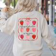 Bilingual Education Is My Jam Strawberry Spanish Teacher Women's Sweatshirt Back Print Sand Bilingual Education Is My Jam Strawberry Spanish Teacher Women's Sweatshirt Back Print Sand
