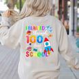 I Blasted Through 100 Days Of School 100th Day Teacher Kids Women's Sweatshirt Back Print Sand