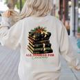 All Booked For Christmas Christmas Book Tree For Teacher For Men Women Kids Women's Sweatshirt Back Print Sand All Booked For Christmas Christmas Book Tree For Teacher For Men Women Kids Women's Sweatshirt Back Print Sand