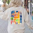 Broken Crayons Still Color Cat Teacher Women's Sweatshirt Back Print Sand