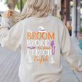 My Broom Broke So Now I Teach English English Teacher Witch Women's Sweatshirt Back Print Sand My Broom Broke So Now I Teach English English Teacher Witch Women's Sweatshirt Back Print Sand