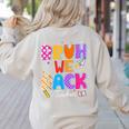 Bruh We Back Teachers First Day Back To School Teachers Women's Sweatshirt Back Print Sand Bruh We Back Teachers First Day Back To School Teachers Women's Sweatshirt Back Print Sand