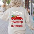 Bunch Of Teachers This Side Of The Nuthouse Xmas Women's Sweatshirt Back Print Sand Bunch Of Teachers This Side Of The Nuthouse Xmas Women's Sweatshirt Back Print Sand