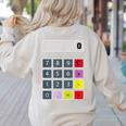 Calculator Math Teacher Halloween Costumes Women Men Adults Women's Sweatshirt Back Print Sand