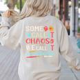 Some Call It Chaos We Call It Fifth Grade 5th Grade Teacher Women's Sweatshirt Back Print Sand