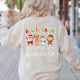 All Is Calm Xmas Kindergarten Christmas Season Teacher Women's Sweatshirt Back Print Sand All Is Calm Xmas Kindergarten Christmas Season Teacher Women's Sweatshirt Back Print Sand