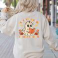 You Can't Scare Me I Teach Fifth Grade Halloween Teacher Women's Sweatshirt Back Print Sand