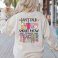 Can't Talk Right Now Doing Teacher Stuff Women's Sweatshirt Back Print Sand Can't Talk Right Now Doing Teacher Stuff Women's Sweatshirt Back Print Sand