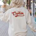 Captain Chaos Shirt For Parent Teacher Or Crazy Child Women's Sweatshirt Back Print Sand