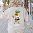 Carrate Karate Carrot Student Teacher Trainee Trainor Women's Sweatshirt Back Print Sand