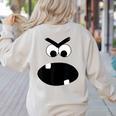 Carrot Teacher Matching Halloween Costume Women's Sweatshirt Back Print Sand Carrot Teacher Matching Halloween Costume Women's Sweatshirt Back Print Sand
