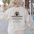 Cat Exhausted Teacher Exhausterwhelmulated Definition Women's Sweatshirt Back Print Sand