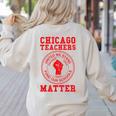 Chicago Teachers Matter Support Union Education Red For Ed Women's Sweatshirt Back Print Sand Chicago Teachers Matter Support Union Education Red For Ed Women's Sweatshirt Back Print Sand