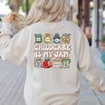 Childcare Is My Jam Child Care Teacher School Psychologist Women's Sweatshirt Back Print Sand Childcare Is My Jam Child Care Teacher School Psychologist Women's Sweatshirt Back Print Sand