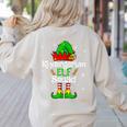 Christmas Kindergarten Elf Squad Teacher Student Women's Sweatshirt Back Print Sand Christmas Kindergarten Elf Squad Teacher Student Women's Sweatshirt Back Print Sand