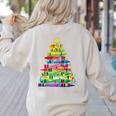 Christmas Tree Made Of Crayons School Teacher Life Student Women's Sweatshirt Back Print Sand Christmas Tree Made Of Crayons School Teacher Life Student Women's Sweatshirt Back Print Sand