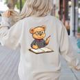 Classroom Fun With Teddy Bear Teacher Women's Sweatshirt Back Print Sand Classroom Fun With Teddy Bear Teacher Women's Sweatshirt Back Print Sand