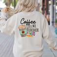 Coffee Gives Me Teacher Power Teacher Elementary Women Women's Sweatshirt Back Print Sand Coffee Gives Me Teacher Power Teacher Elementary Women Women's Sweatshirt Back Print Sand