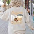 Coffee Teach Repeat Teacher Women's Sweatshirt Back Print Sand Coffee Teach Repeat Teacher Women's Sweatshirt Back Print Sand