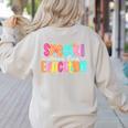 Color Special Education Squad Groovy Dream Team SPED Teacher Women's Sweatshirt Back Print Sand Color Special Education Squad Groovy Dream Team SPED Teacher Women's Sweatshirt Back Print Sand
