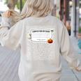 Composition Notebook Costume Adult Halloween For Teachers Women's Sweatshirt Back Print Sand