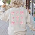 Coquette Bow Ballet Dance Teacher Coquette Women Dancing Women's Sweatshirt Back Print Sand Coquette Bow Ballet Dance Teacher Coquette Women Dancing Women's Sweatshirt Back Print Sand