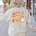Coquette Bow Teacher Thanksgiving Fall Autumn Girls Women Women's Sweatshirt Back Print Sand