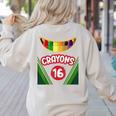 Crayon Box Fun Teacher Student Crayon Squad Halloween 2023 Women's Sweatshirt Back Print Sand Crayon Box Fun Teacher Student Crayon Squad Halloween 2023 Women's Sweatshirt Back Print Sand