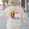 Cute I Became A Teacher Because Your Life Is Worth My Time Women's Sweatshirt Back Print Sand