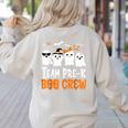 Cute Ghost Team Pre K Boo Crew Halloween Teacher Student Women's Sweatshirt Back Print Sand Cute Ghost Team Pre K Boo Crew Halloween Teacher Student Women's Sweatshirt Back Print Sand