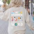 Cute School Teacher My Students Are Out Of This World Space Women's Sweatshirt Back Print Sand Cute School Teacher My Students Are Out Of This World Space Women's Sweatshirt Back Print Sand