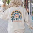 Cute Special Education Leopard Print SPED Teacher Idea Women's Sweatshirt Back Print Sand Cute Special Education Leopard Print SPED Teacher Idea Women's Sweatshirt Back Print Sand