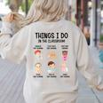 Daycare Preschool Infant Teacher Thing I Do In The Classroom Women's Sweatshirt Back Print Sand